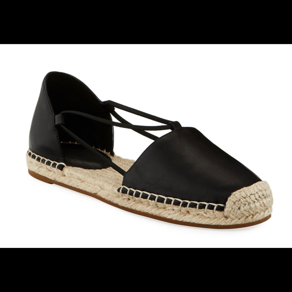 NWT Eileen Fisher espadrilles - black leather